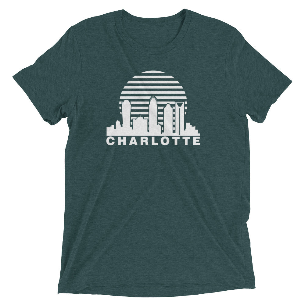 Charlotte Skyline Sunrise with text - Men