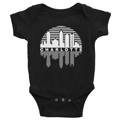Charlotte Skyline Sunrise with text - Infant