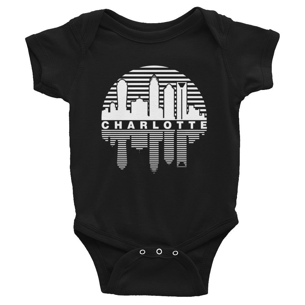 Charlotte Skyline Sunrise with text - Infant