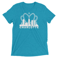 Load image into Gallery viewer, Charlotte Skyline with Crown Sunrise Fade with text - Men