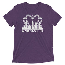 Load image into Gallery viewer, Charlotte Skyline with Crown Sunrise Fade with text - Men